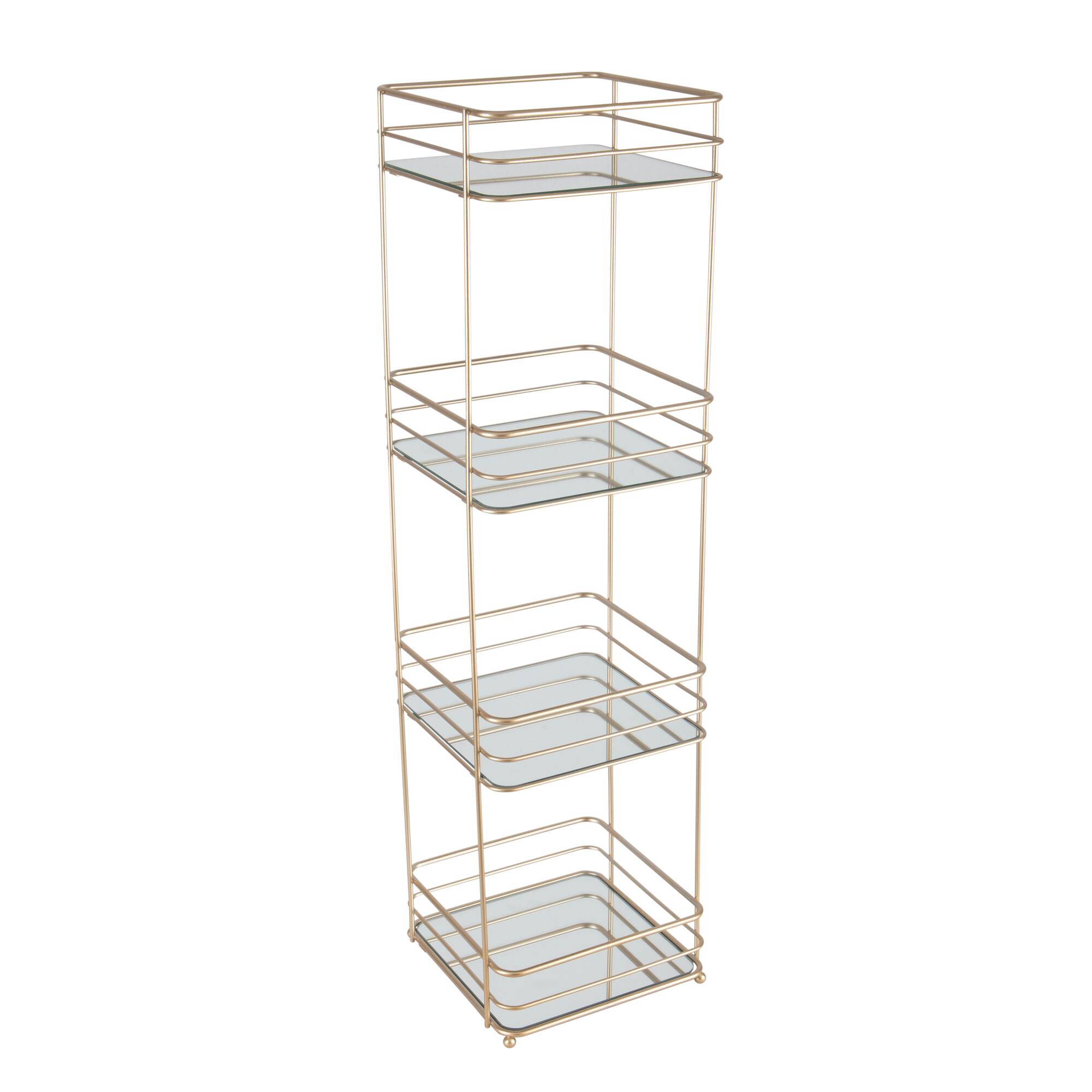 Elle Décor Satin Gold 4 Tiered Spa Tower